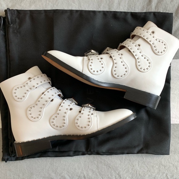 GIVENCHY Prue Leather Studded Buckle Ankle Boot - Picture 5 of 8